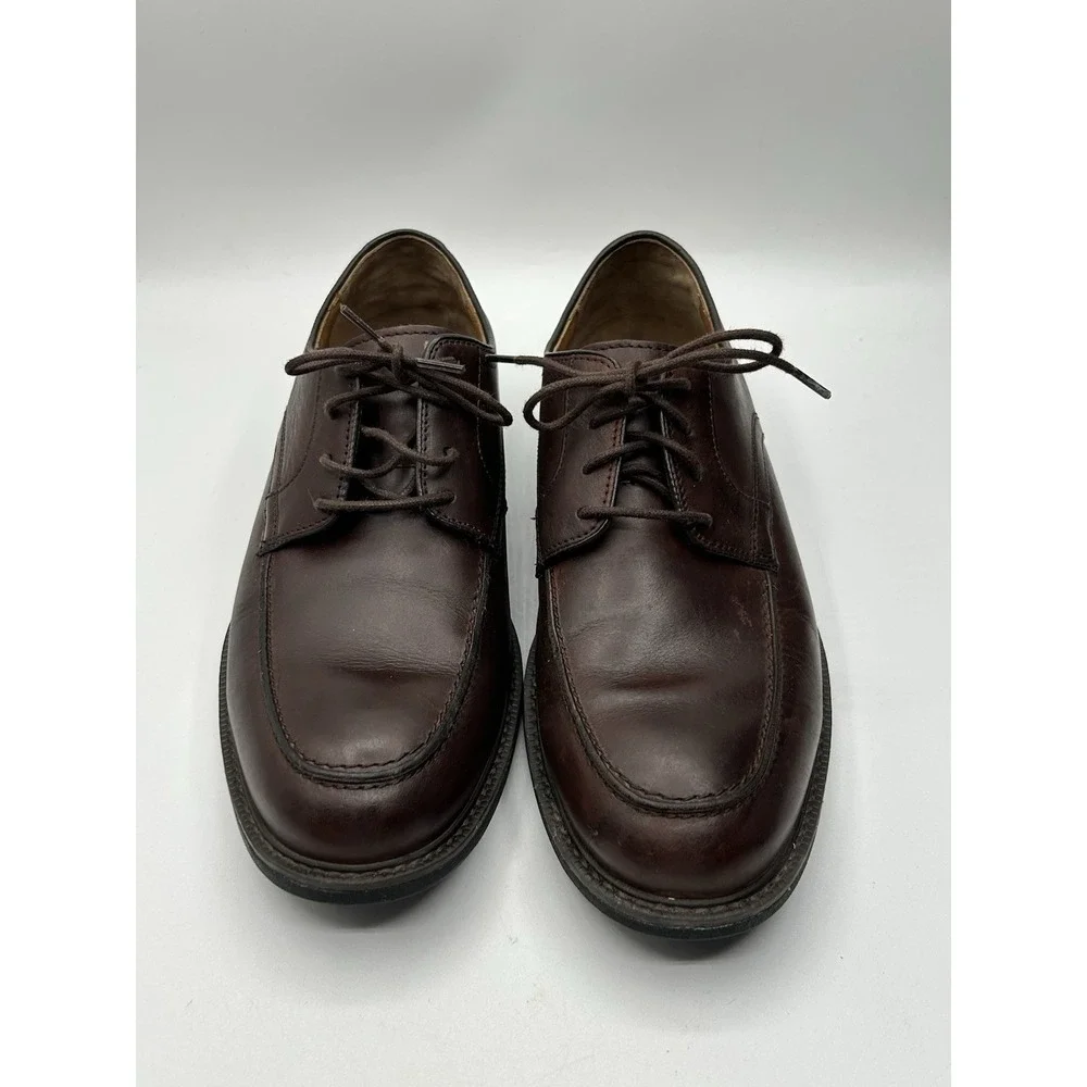 Johnston & Murphy Men's Oxford Sz 8.5 Sheepskin Shoes Oxblood Burgundy Lace Up